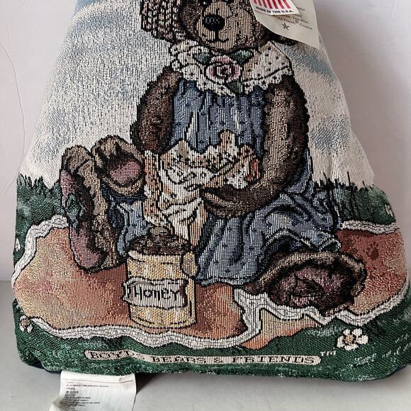 BOYDS BEARS & FRIENDS Forever Friends Tapestry Pillow DoorStop Shape Vintage USA - Picture 3 of 11